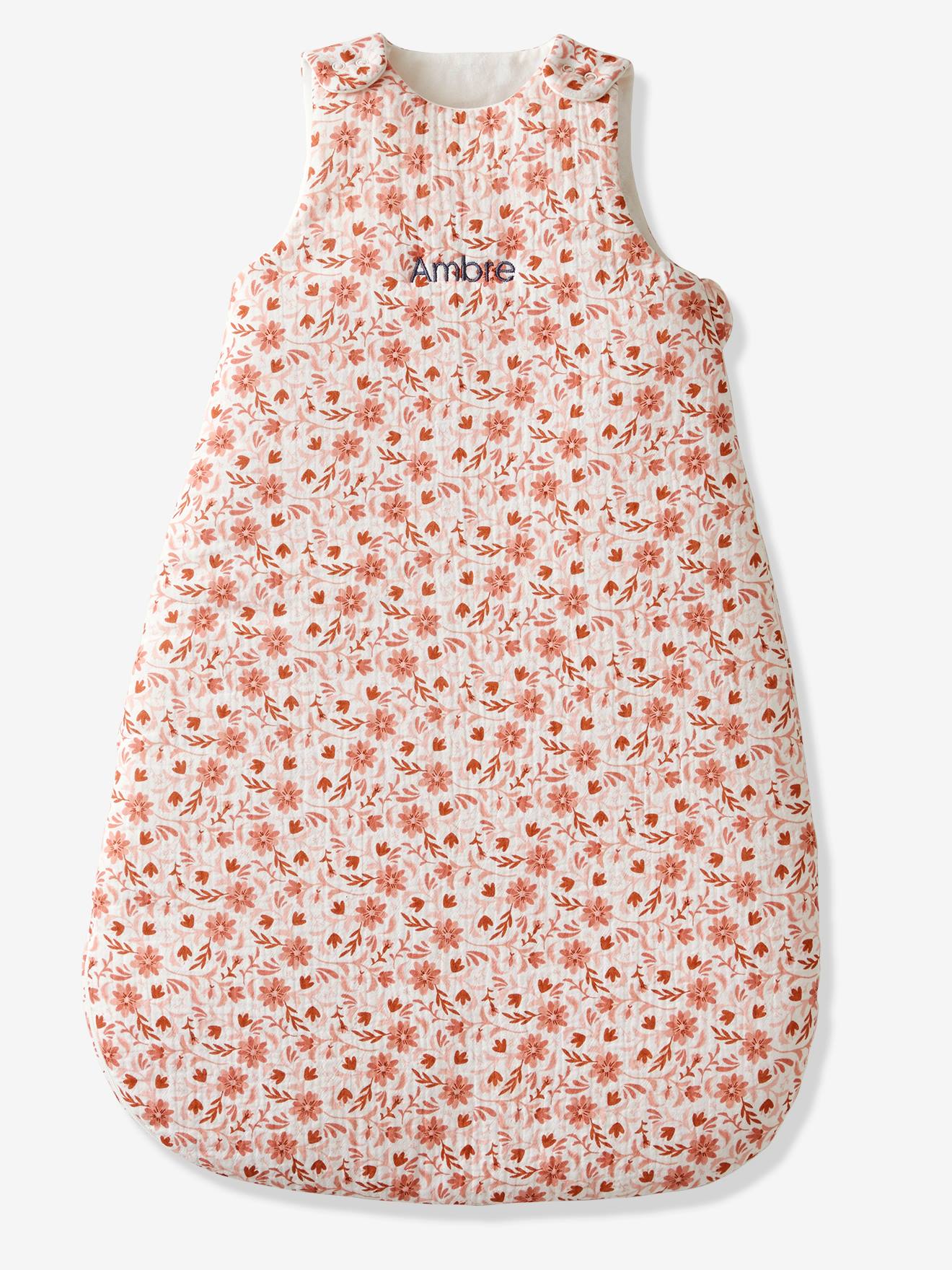 Gigoteuse personnalisable en gaze de coton HAPPY BOHÈME rose imprimé (Vertbaudet) - Image 3