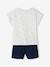 Ensemble t-shirt et short en gaze de coton fille marine+pêche 4 - vertbaudet enfant 