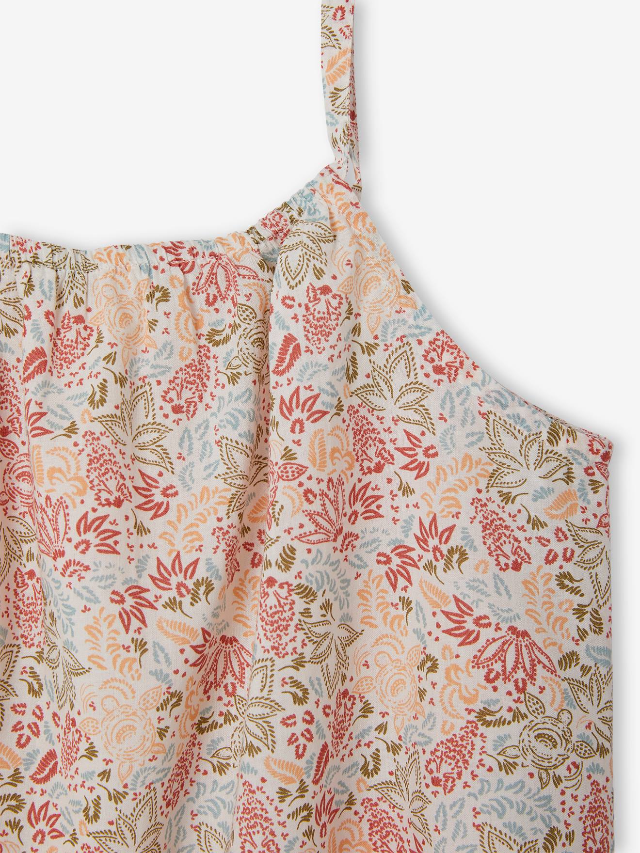 Tee-shirt blouse fille manches longues à volant personnalisable - écru, Fille