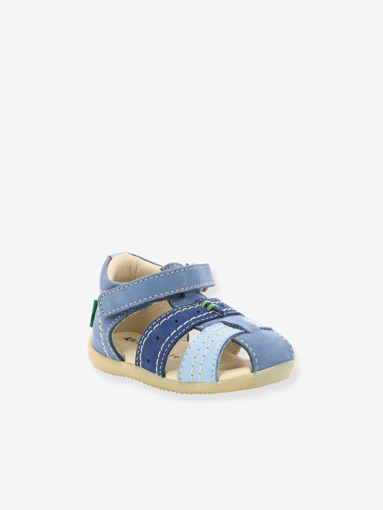 Sandales cuir bb Bigbazar-2 Iconique Biboo bleu tricolore 75 €