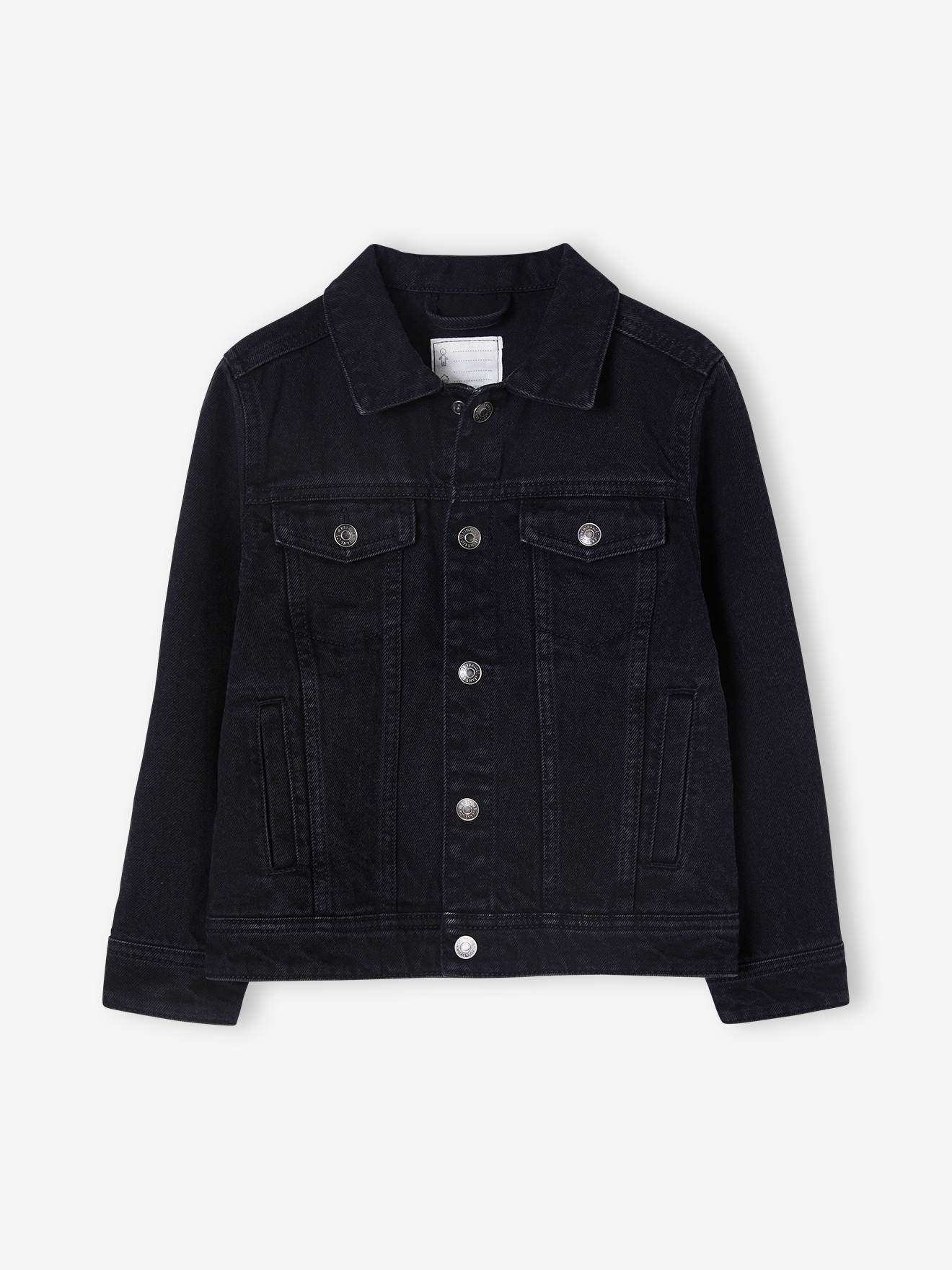 Veste en jean personnalisable garçon denim waterless denim black