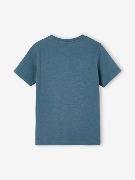 T-shirt Basics personnalisable garçon manches courtes blanc+BLEU+bordeaux+mandarine+marine+sauge+turquoise 6 - vertbaudet enfant 