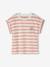 T-shirt rayé personnalisable fille rayé rose+rayé vert 2 - vertbaudet enfant 