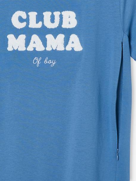 T-shirt à message grossesse et allaitement en coton bio personnalisable Bleu+Gris anthracite+Moutarde 9 - vertbaudet enfant 