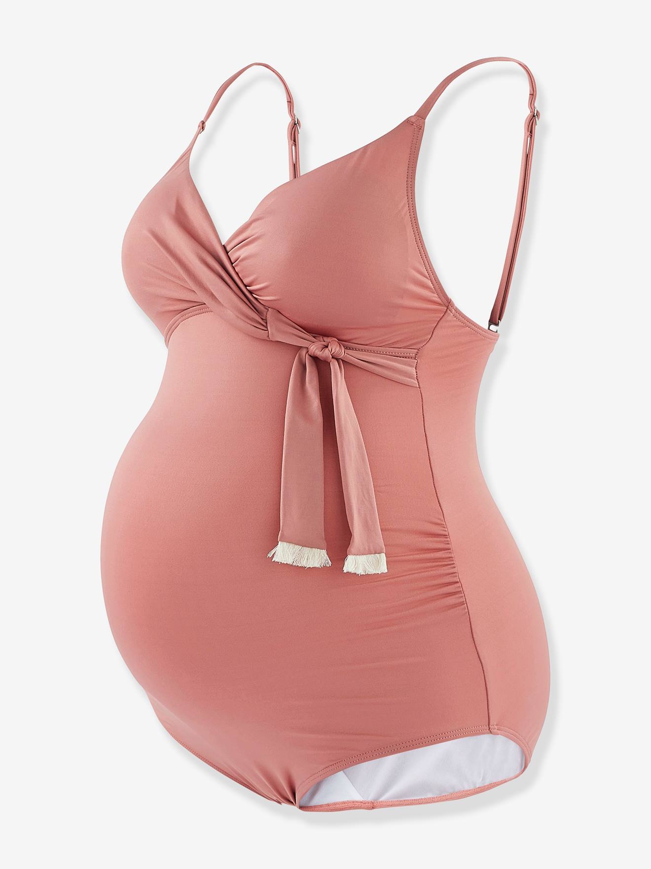 Maillot De Bain De Grossesse 1 Pièce Manitoba Cache Coeur Rose