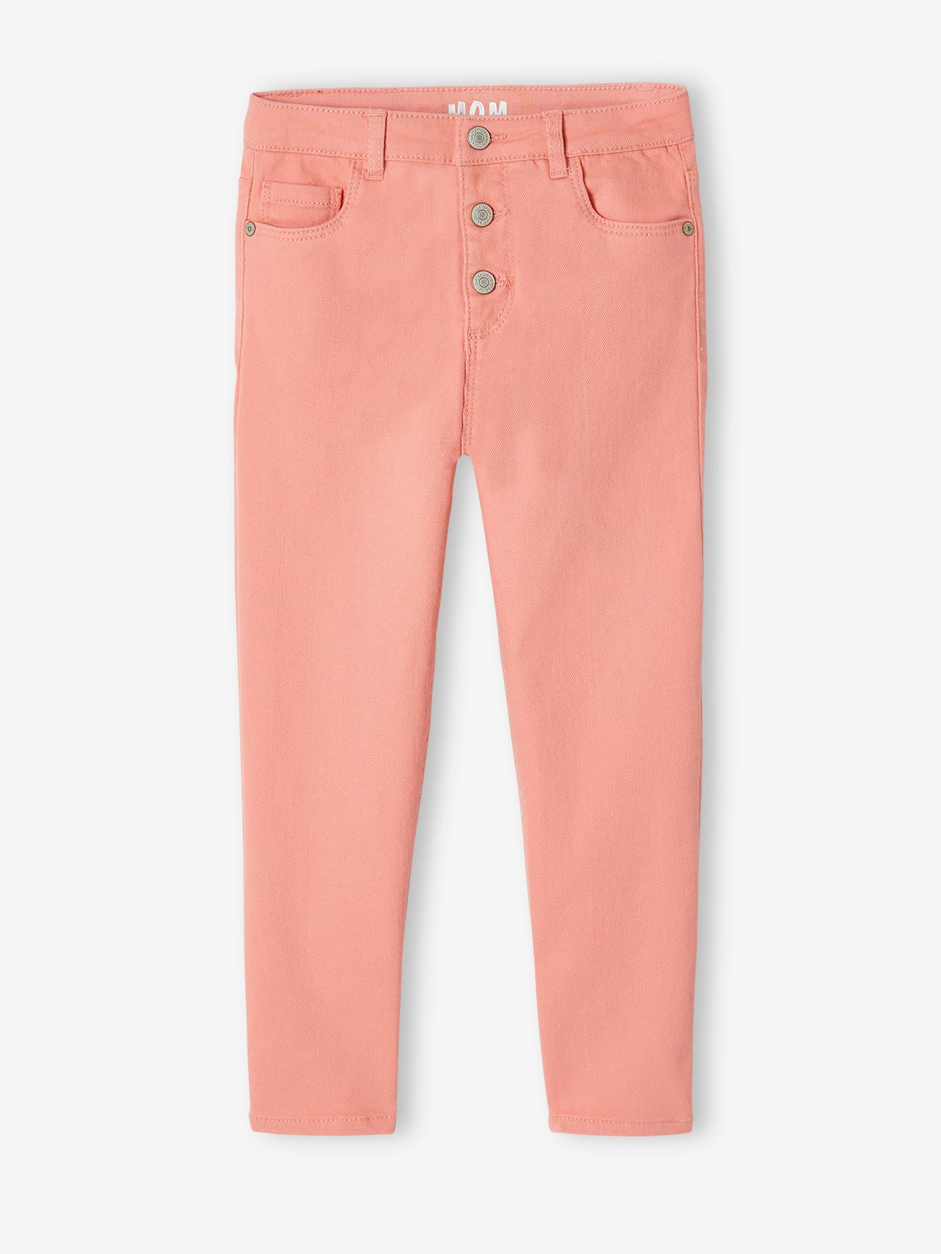Pantalon fille mom MorphologiK fin pêche