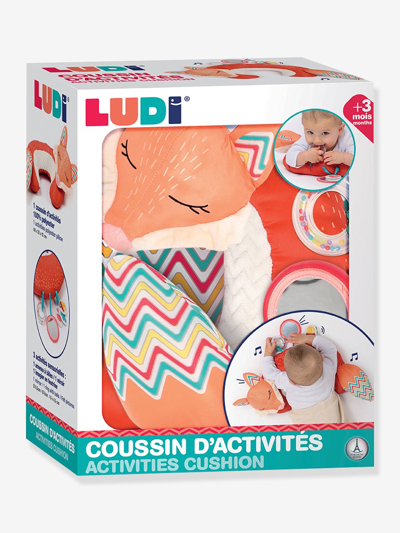 Coussin d'activités Renard orange (Ludi) - Image 1