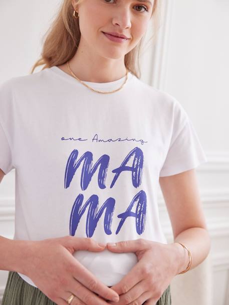 JMITHA Débardeur De Grossesse Femme - T-Shirt Maternité à Manches Courtes Avec Fronces Sur Les Côtés, Ultra Confortable