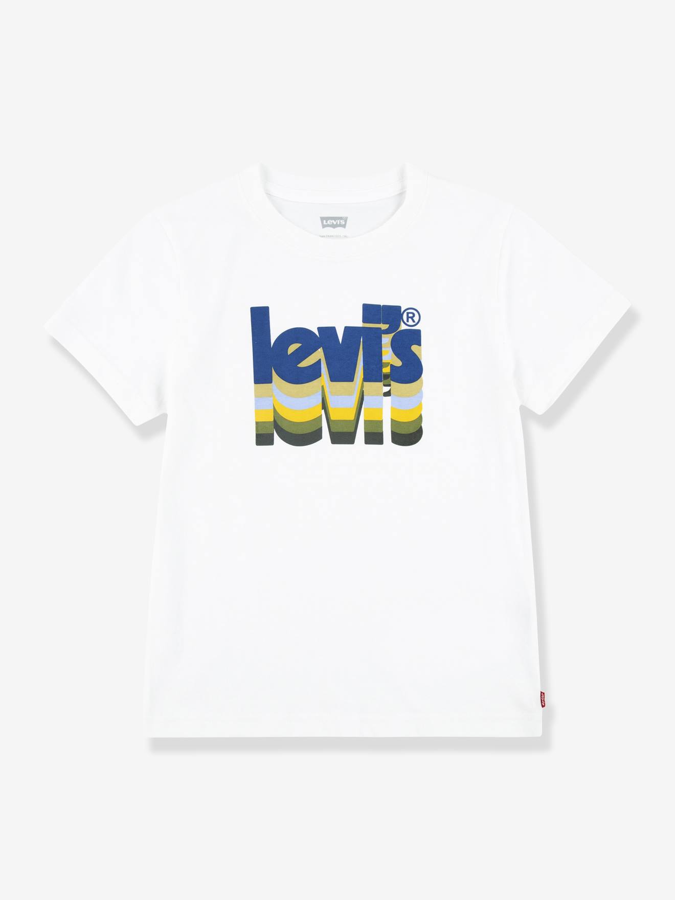 T-shirt Poster Logo Levi's Blanc