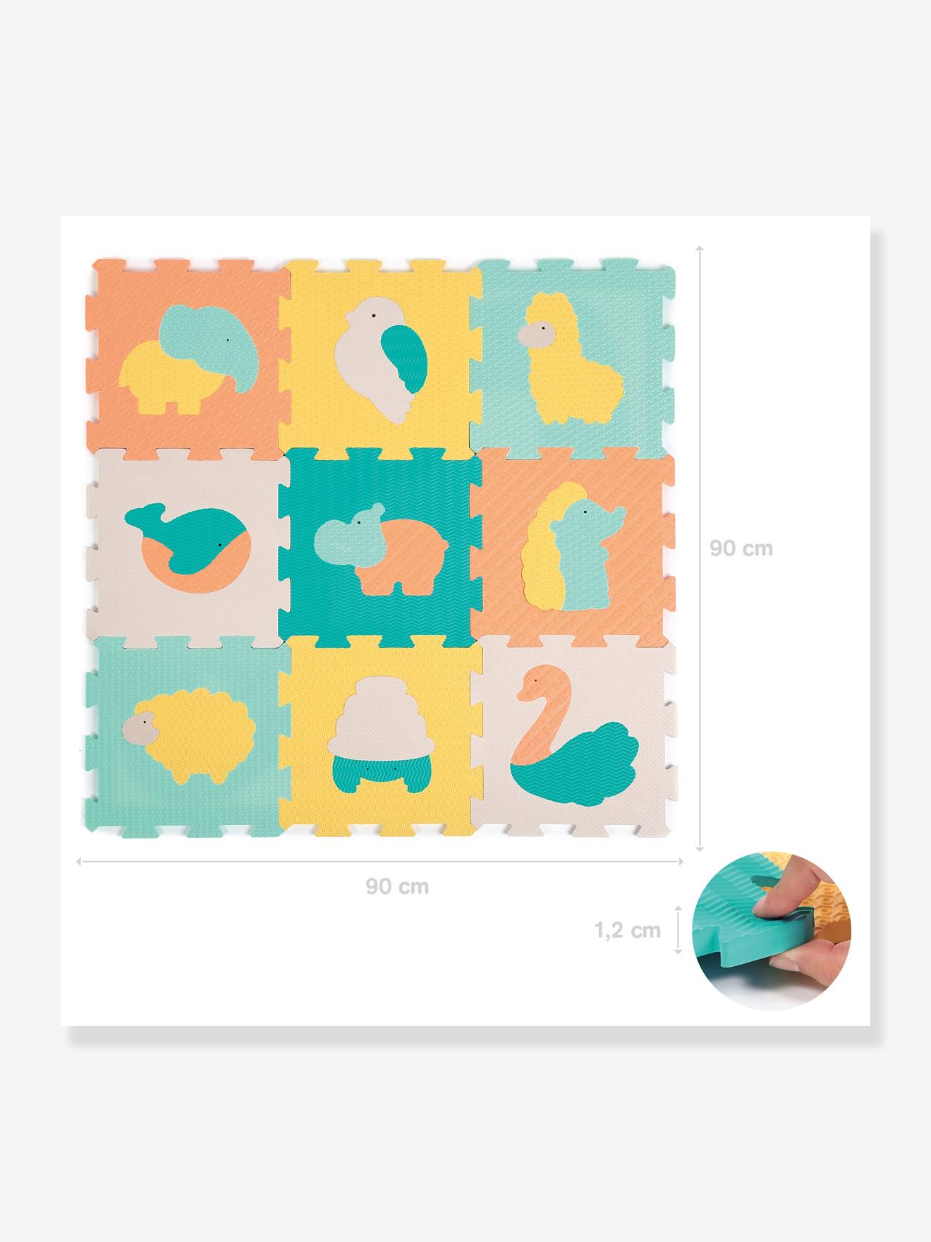 Dalles animaux touch multicolore