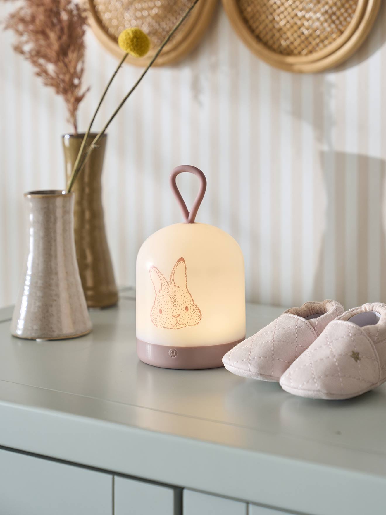 Veilleuse portative Lapin rose