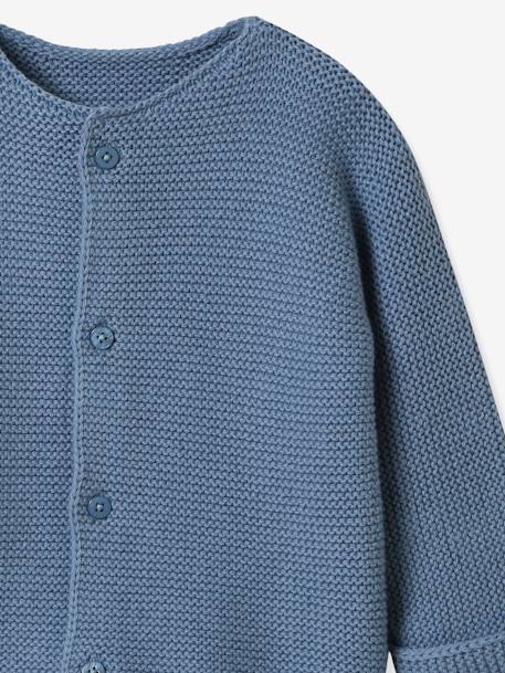 Brassière Bébé En Maille Bleu Ciel – Pour Nouveau-né – Pull Léger – Occasion Très Bon état