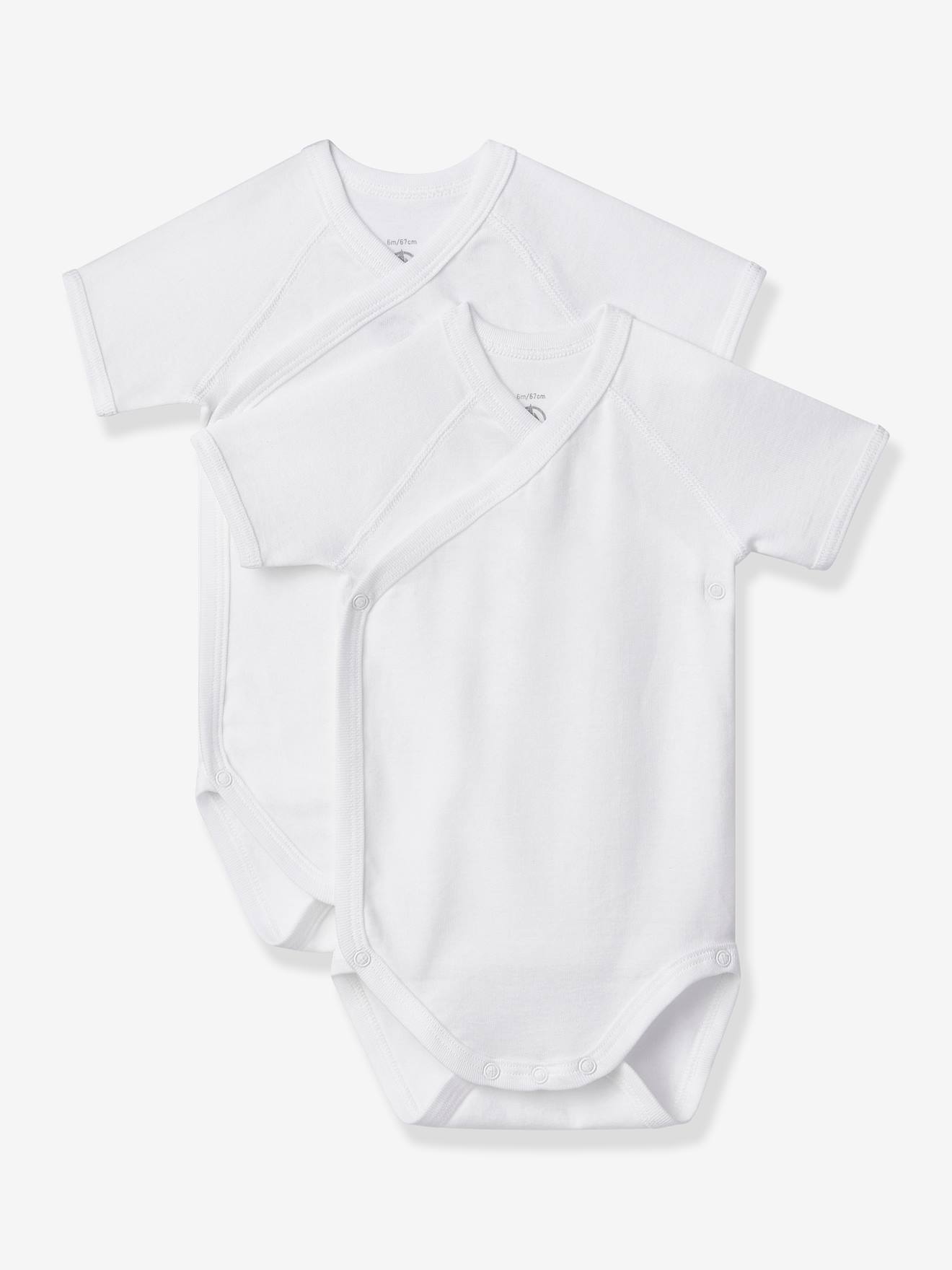Lot de 2 bodies naissance manches courtes blanc 14 €