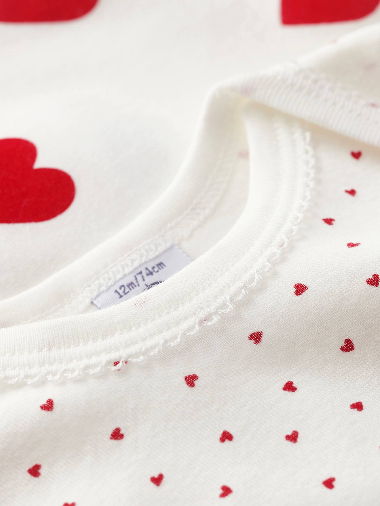 Lot de 3 bodies manches courtes en coton bio blanc (Petit Bateau) - Image 2