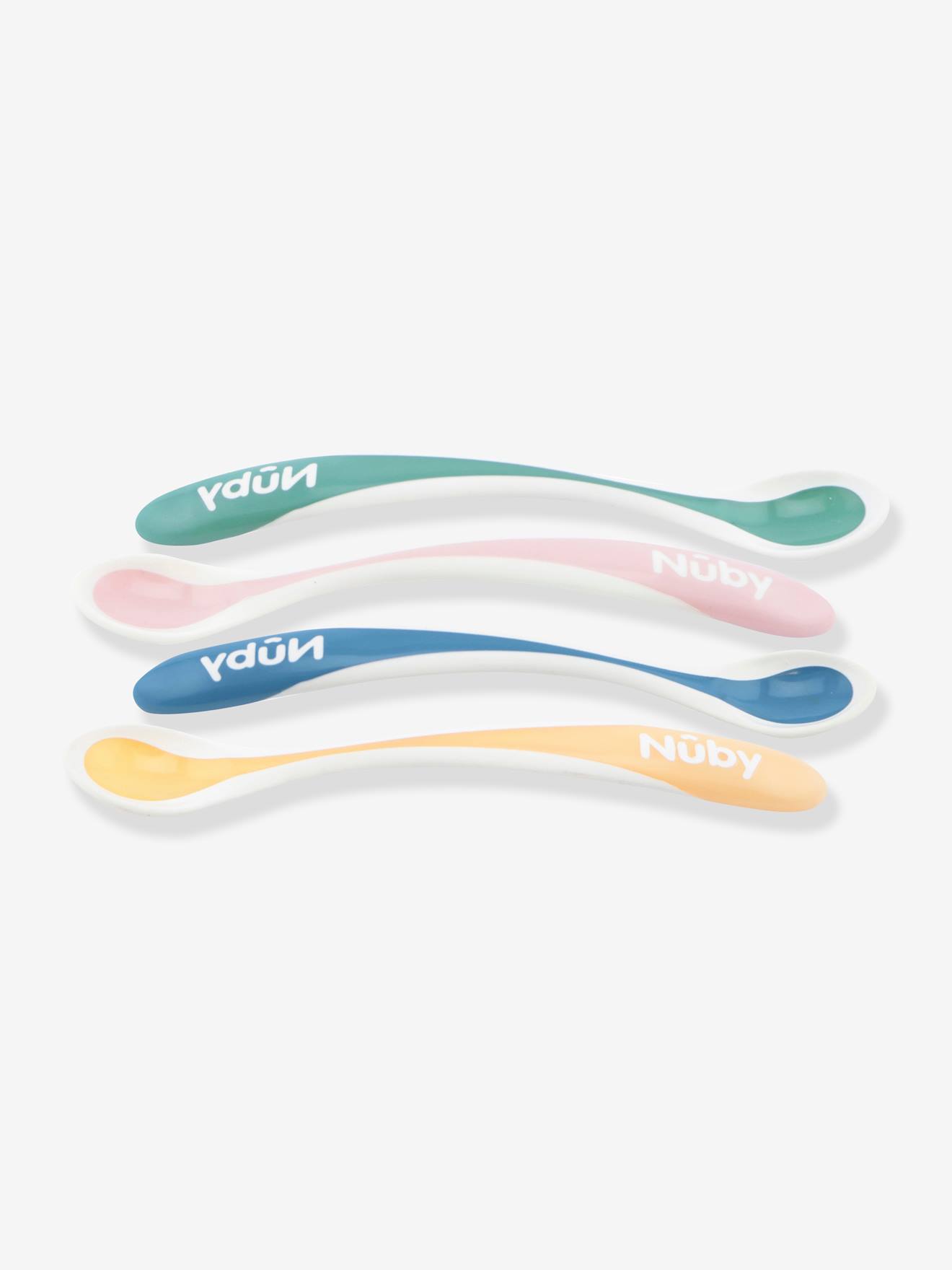 Lot de 4 cuillères bébé thermosensibles aléatoire (Nuby) - Image 1