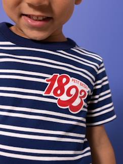 Garçon-T-shirt, polo, sous-pull-T-shirt rayé en coton bio PETIT BATEAU