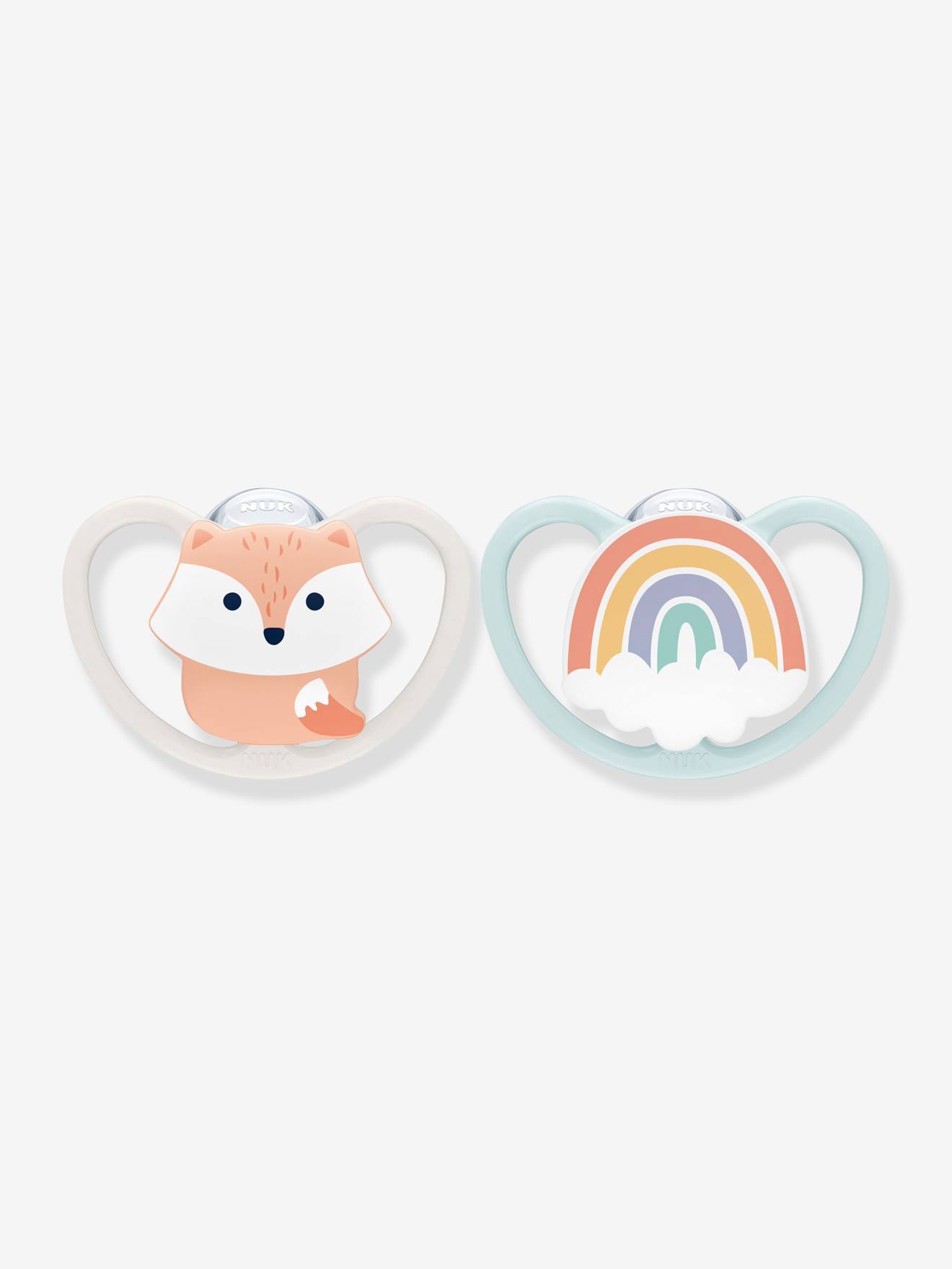 Lot de 2 sucettes physiologiques NUK Space en silicone taille 1 (0-6 mois) (Nuk) - Couverture