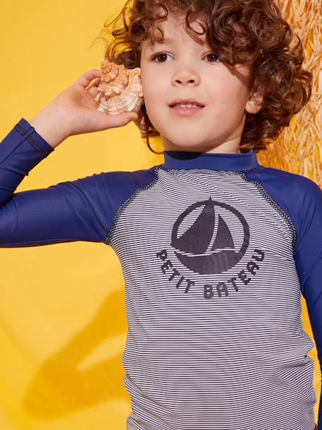 T-shirt manches longues anti-UV PETIT BATEAU bleu 5 - vertbaudet enfant 