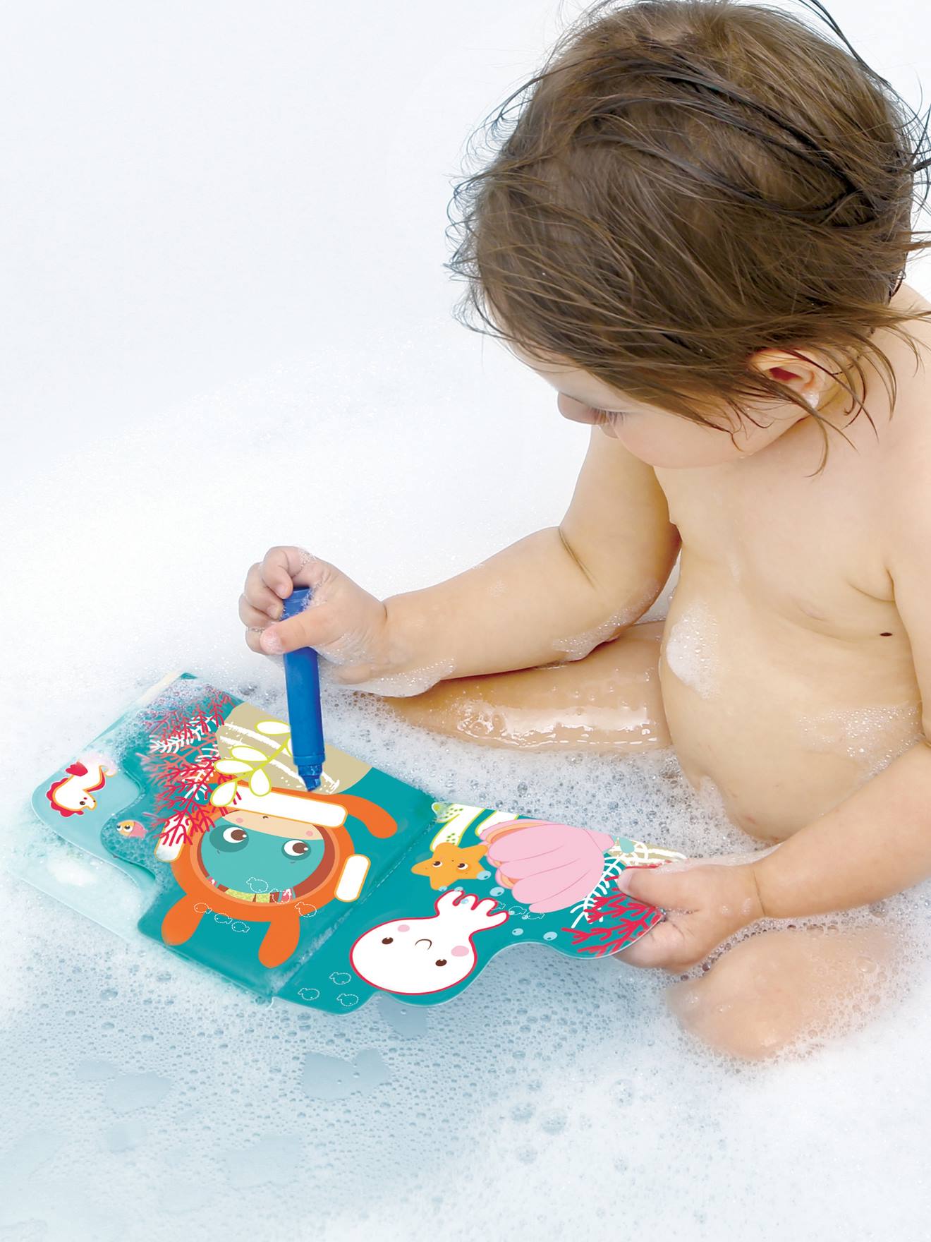 Livre de bain coloriage multicolore