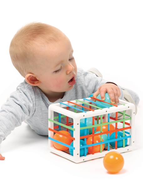 Ludi - Cube de manipulation avec balles - Multicolore