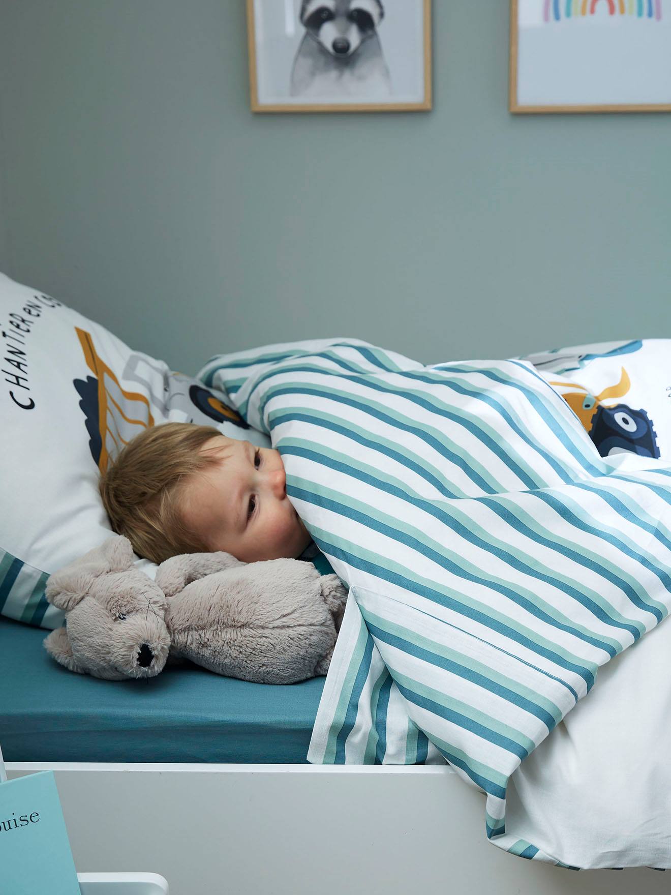 Parure enfant Magicouette Quel chantier ! blanc imprimé