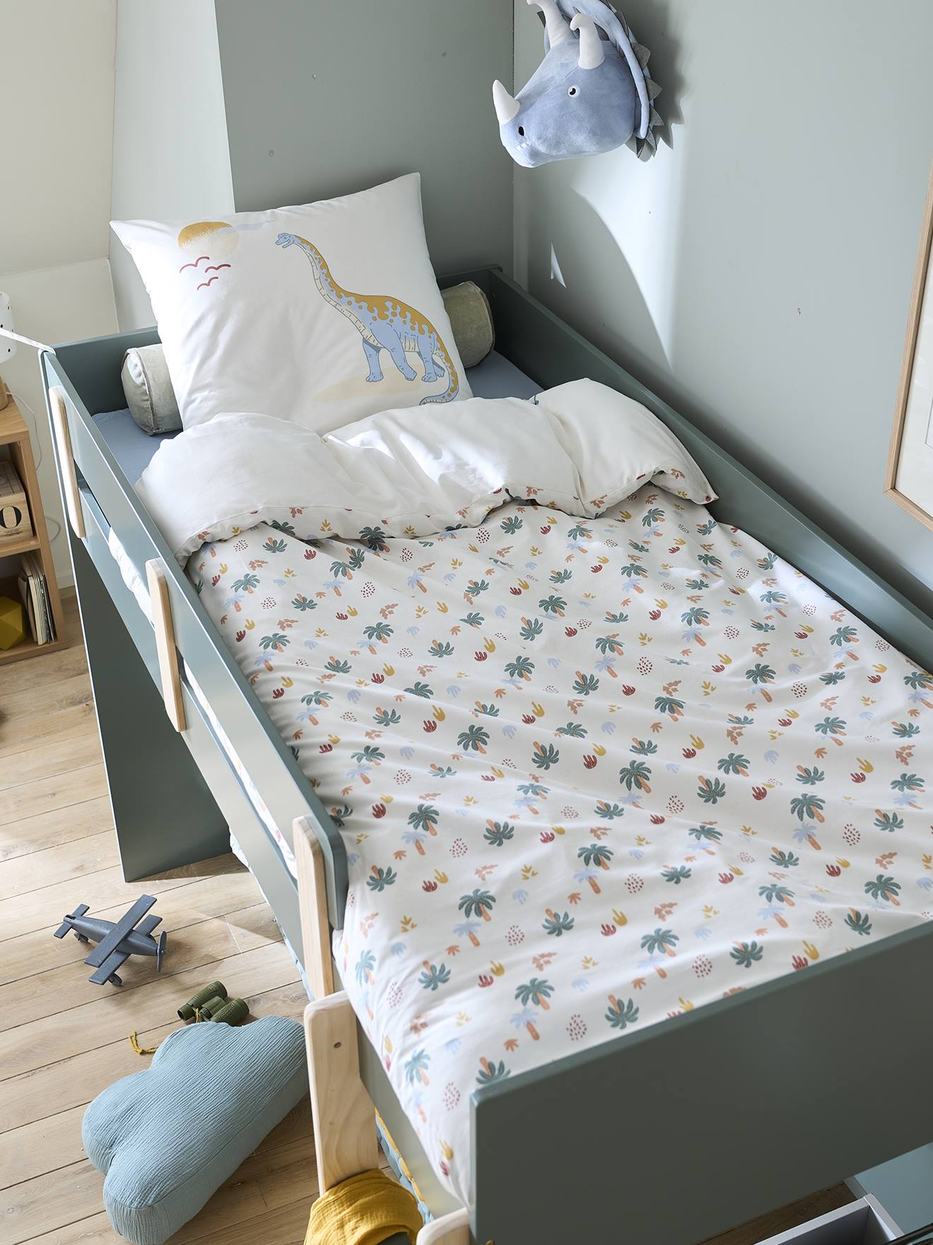 Jurassic World Encounter Parure De Lit Enfant 140x200 Cm - Housse De Couette Réversible 100% Coton Oeko-TEX