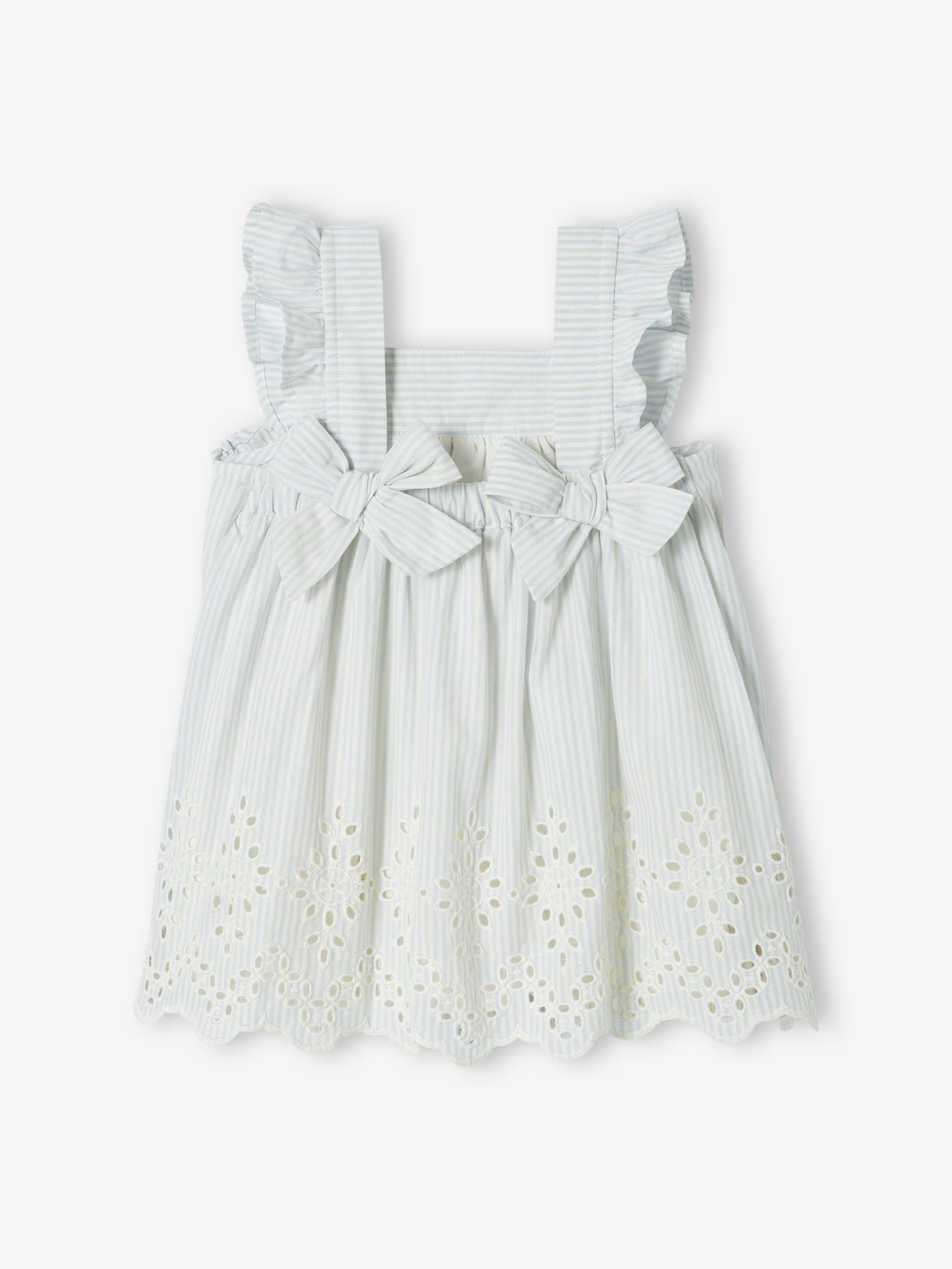 Robe de cérémonie bébé avec body bleu ciel (Vertbaudet) - Image 2