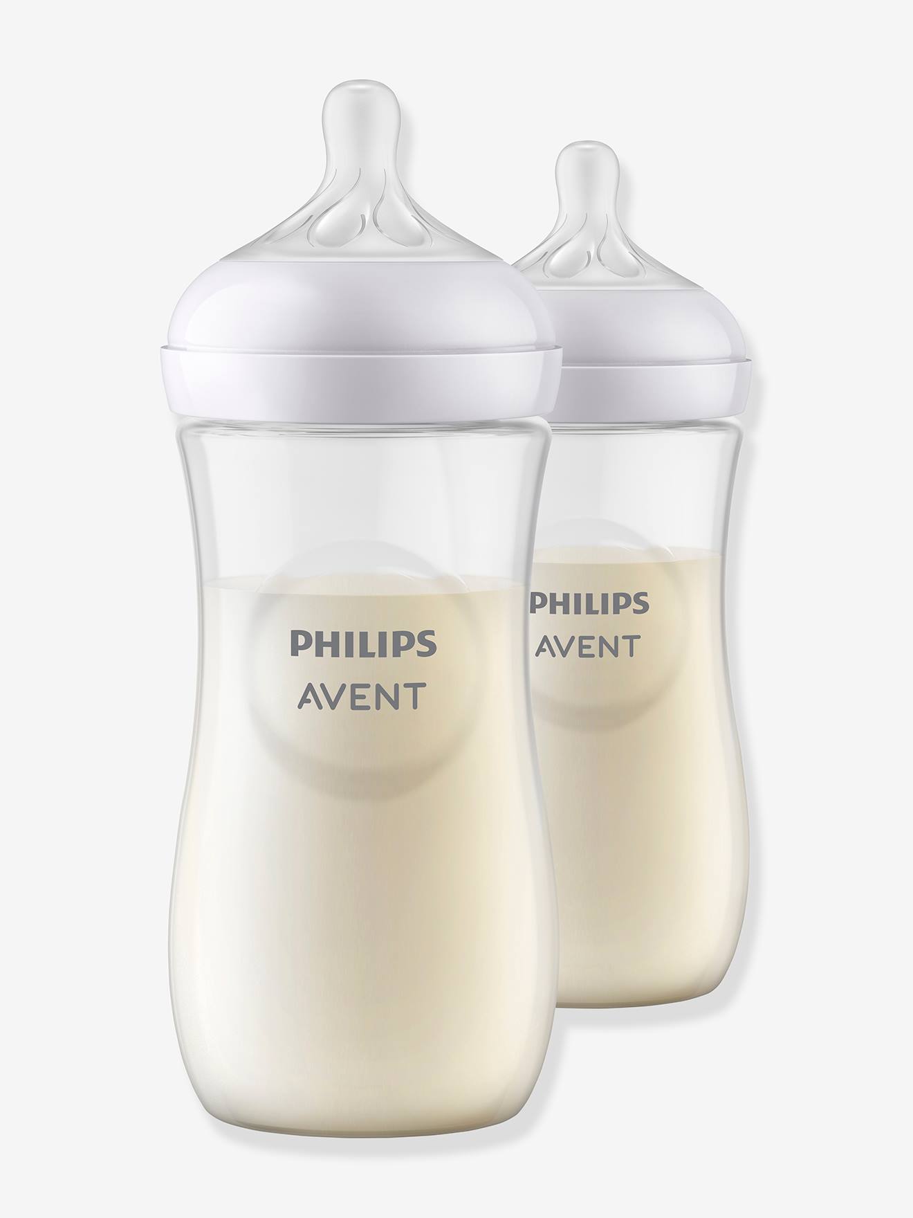 Lot de 2 biberons 330 ml Philips AVENT Natural Response transparent