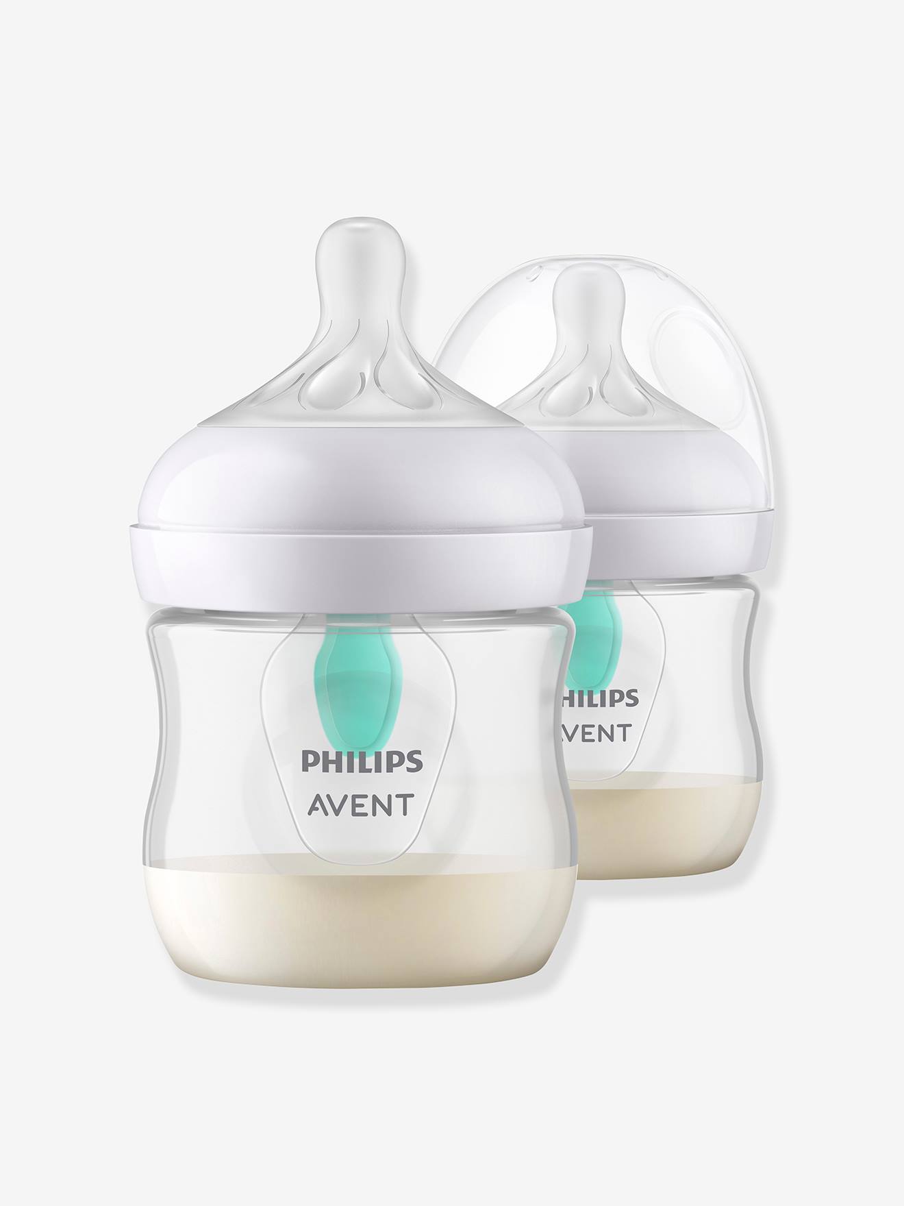 Lot de 2 biberons 125 ml Philips AVENT Natural Response AirFree transparent