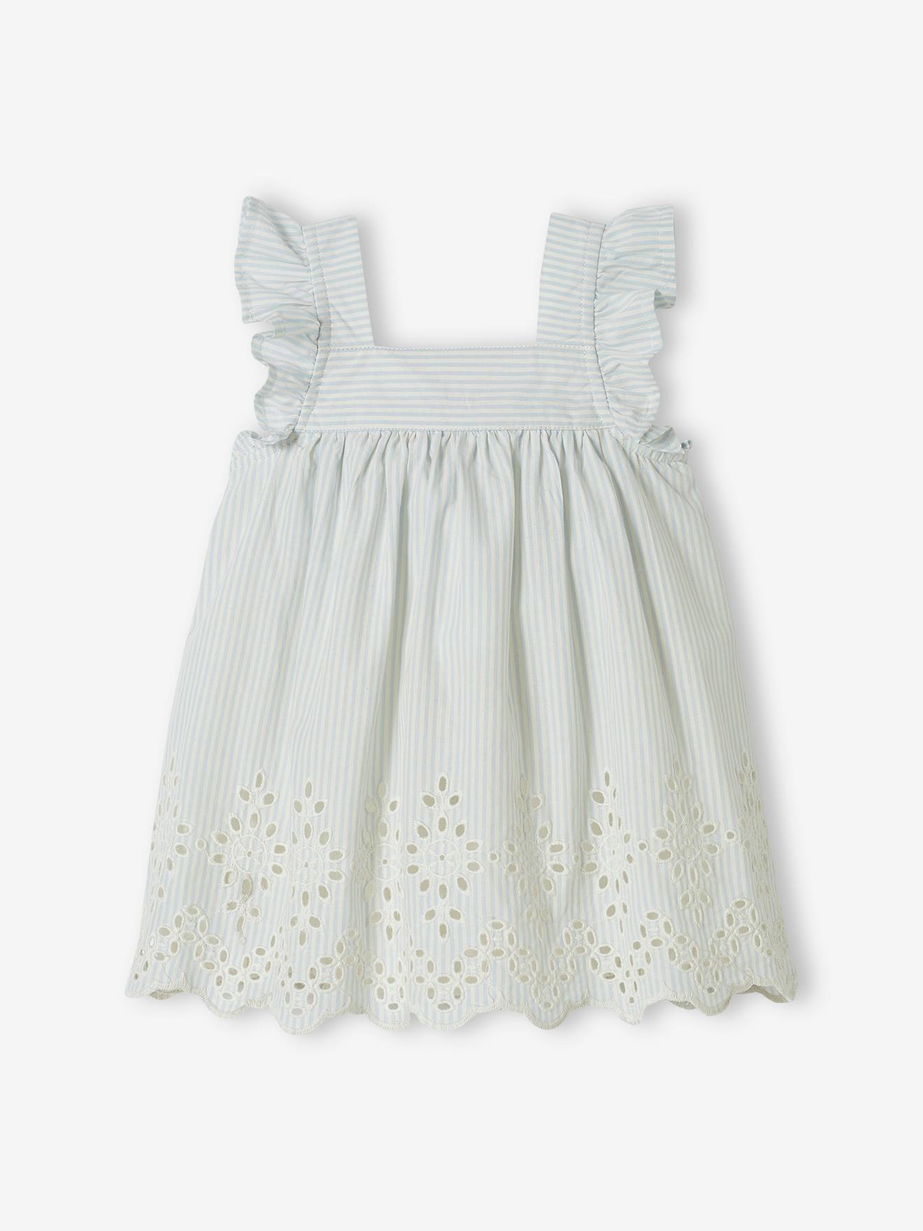 Robe de cérémonie bébé avec body bleu ciel (Vertbaudet) - Couverture
