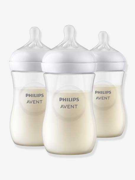 Avent - Lot de 3 biberons Natural Response 260 ml - Transparent