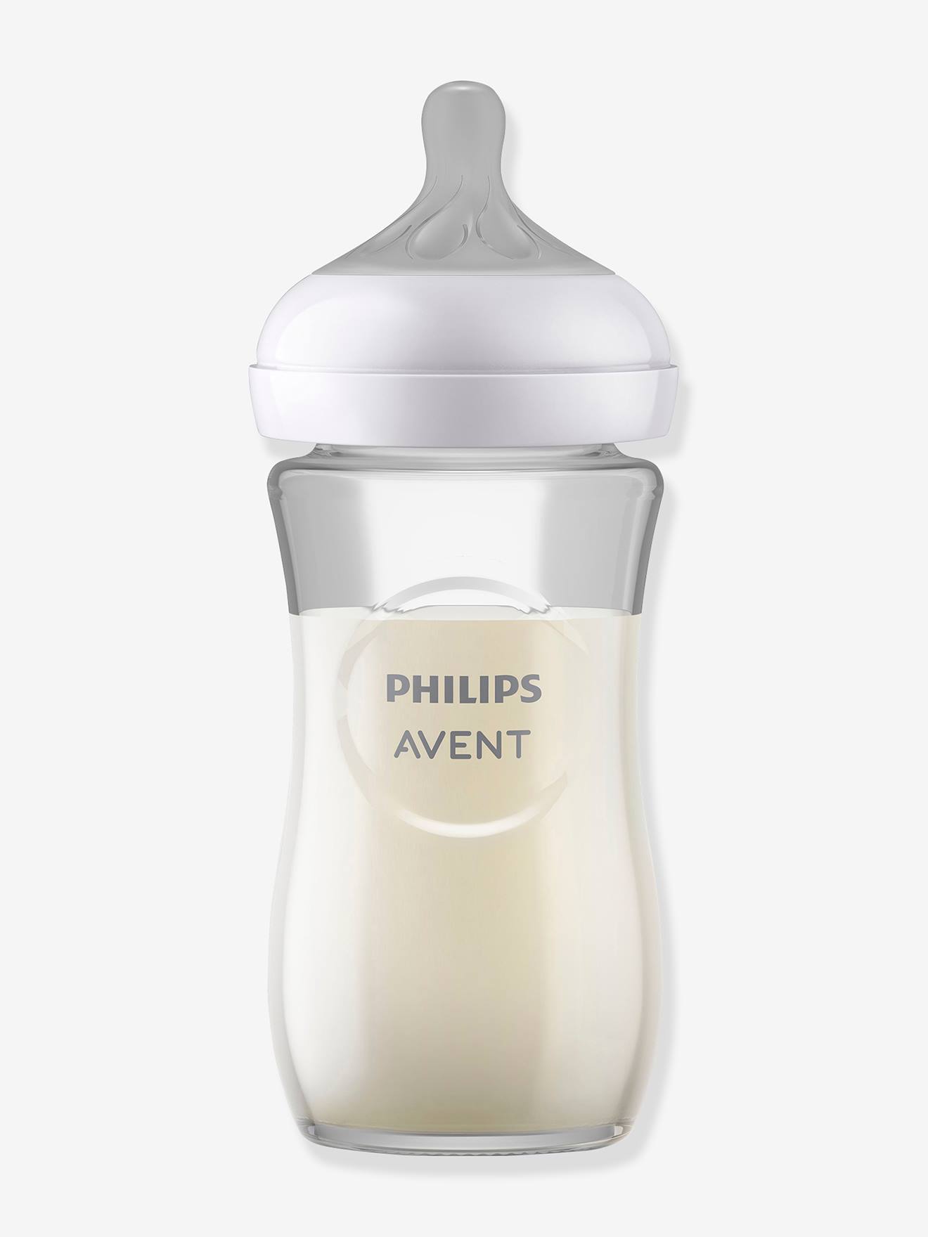 Biberon verre 240 ml Philips AVENT Natural Response transparent