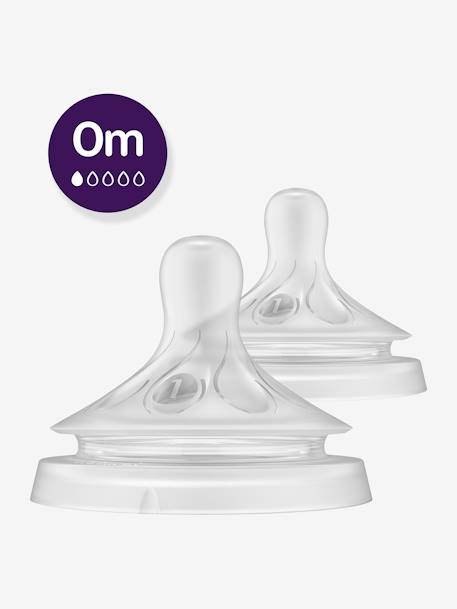Avent - Tétine Natural Response débit normal - 1m+ - Transparent