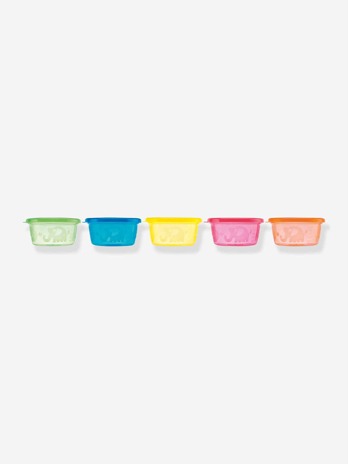 Lot de 6 pots pour encas multicolore (Nuby) - Image 1