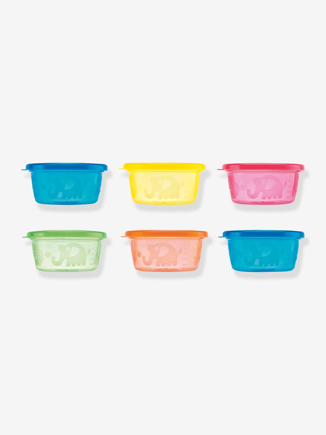 Lot de 6 pots pour encas multicolore (Nuby) - Couverture