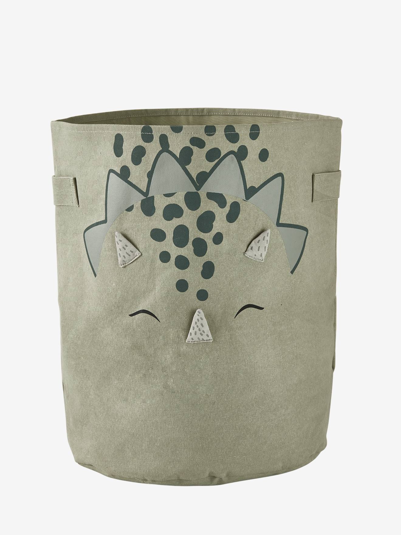 Panier de rangement XL Dinosaure kaki