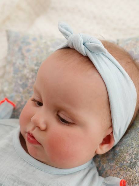 Robe bébé et son bandeau noeud bleu ciel 9 - vertbaudet enfant 
