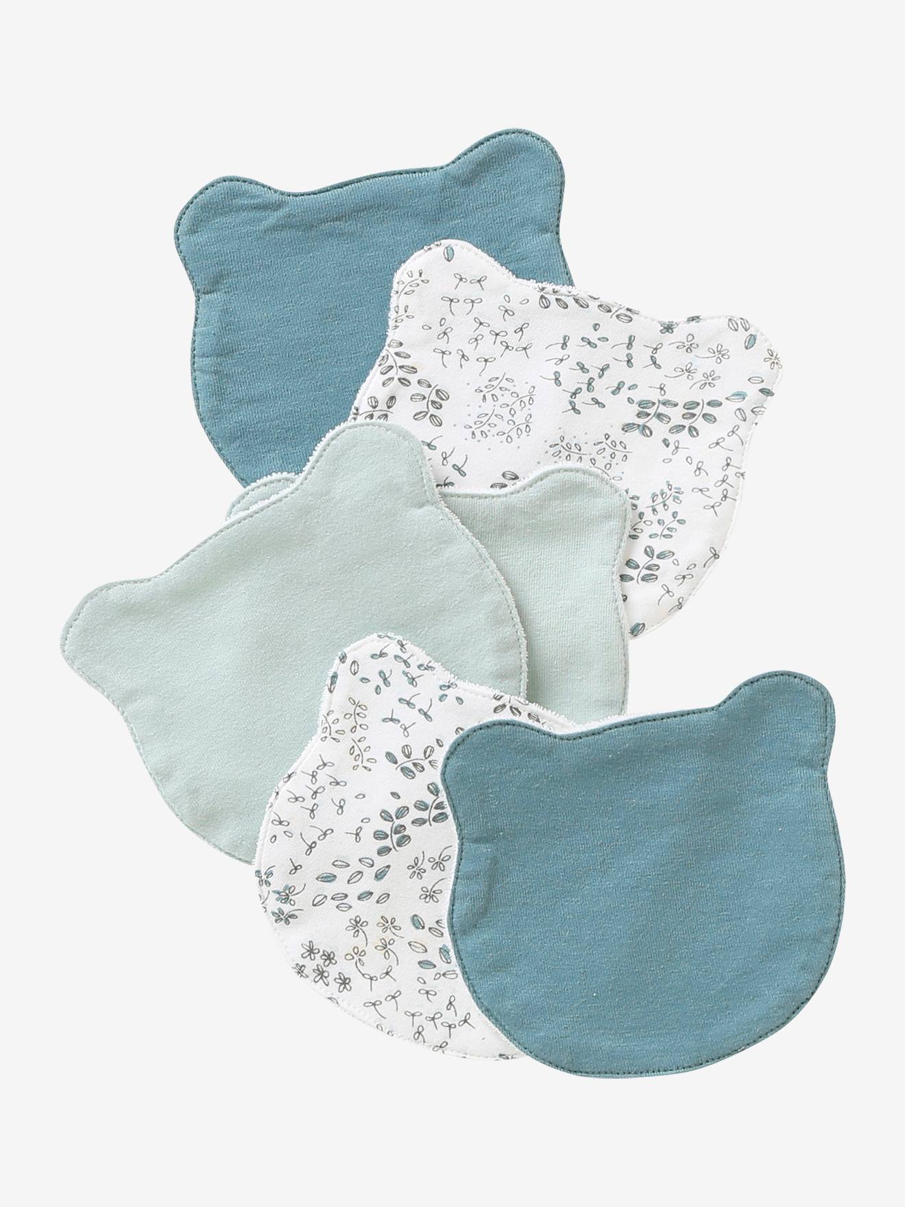 Lot de 6 lingettes lavables Animal écru