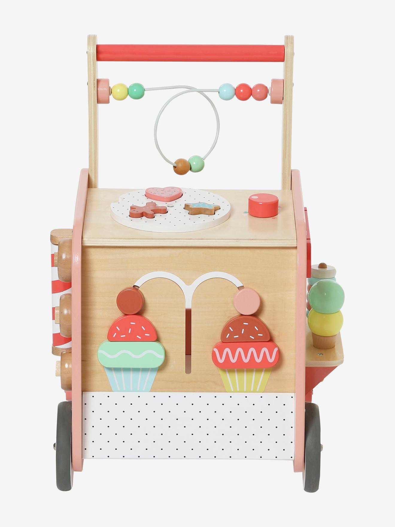 Caddie en bois pour enfants, jouet stand de marchande