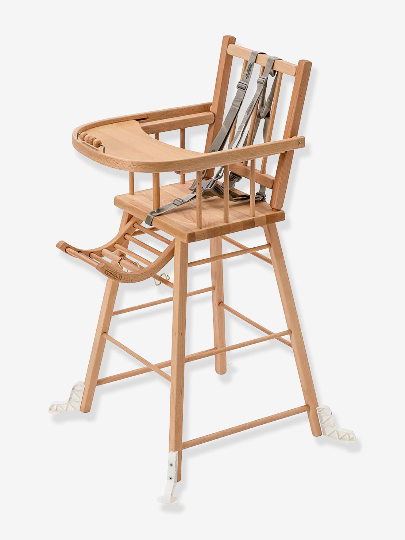 Chaise haute traditionnelle André fixe COMBELLE marron