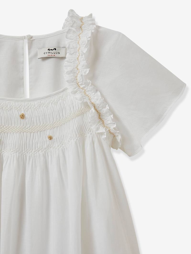 Robe Simone CYRILLUS Collection fêtes et mariages blanc Cyrillus