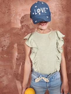 Pantacourt denim à noeud fille  - vertbaudet enfant