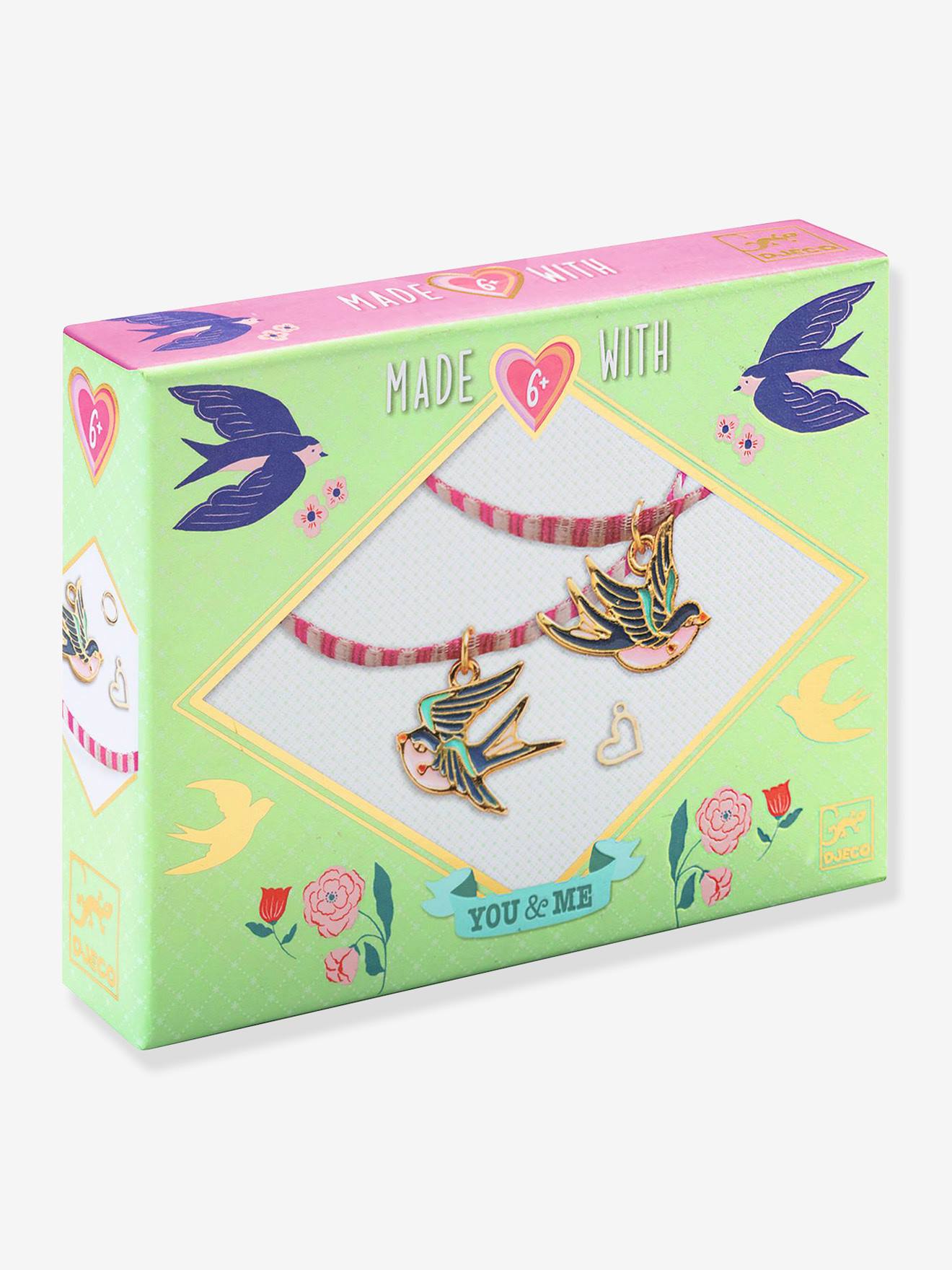 Bracelet You&me Rubans Oiseaux Vert