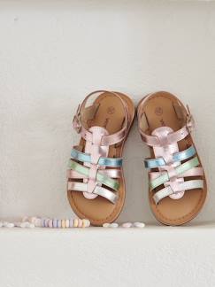Chaussures-Chaussures fille 23-38-Sandales-Sandales multi-brides cuir fille