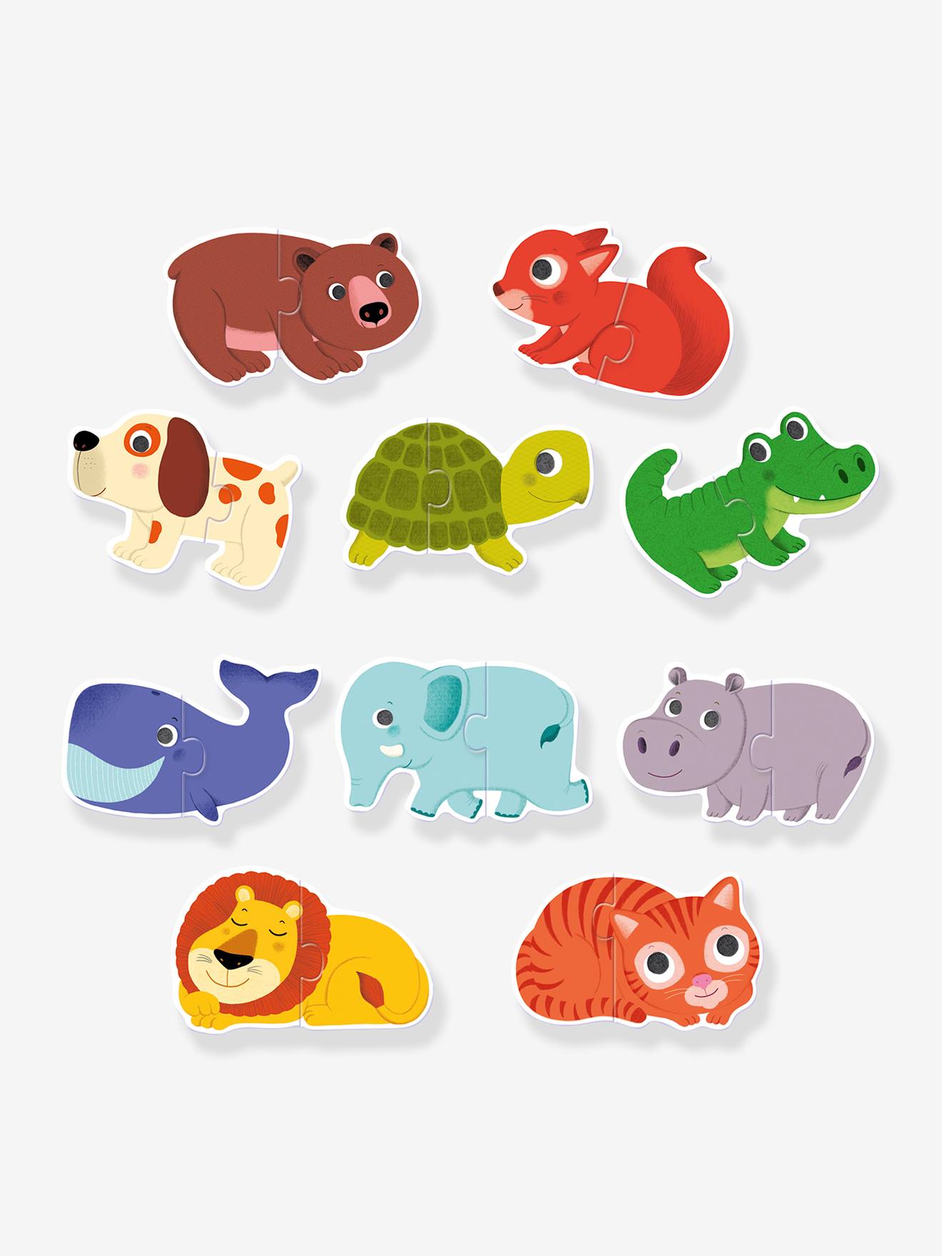 Puzzle duo animaux DJECO vert