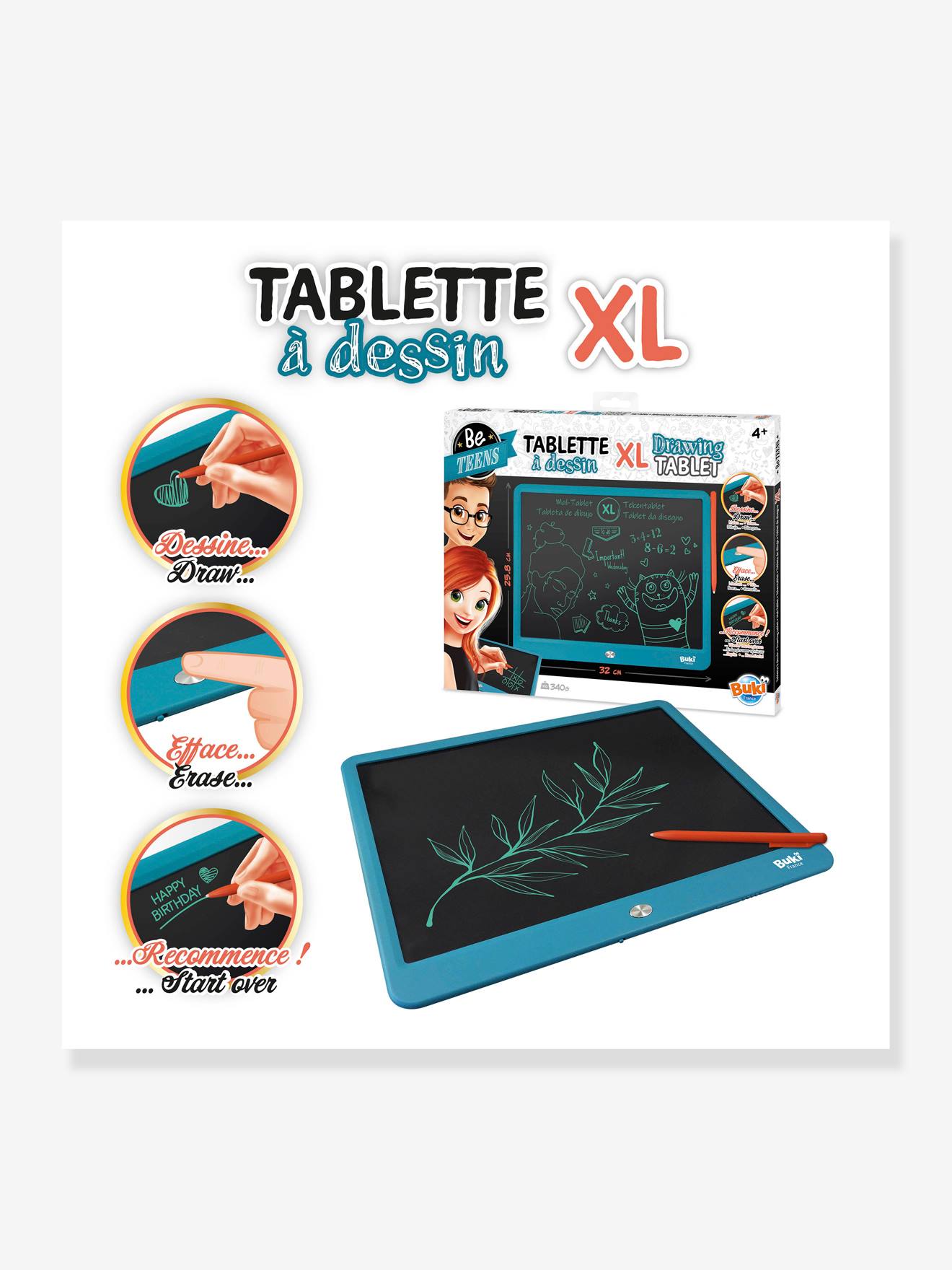 Tablette à Dessin XL Buki TD002 - Grand Écran LCD 25,8 X 32 Cm Pour Dessiner Et Effacer à L'Infini