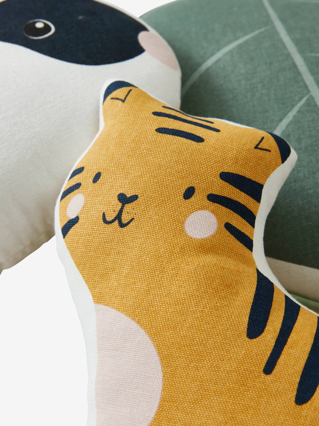 Lot de 3 coussins animaux HANOÏ écru (Vertbaudet) - Image 2