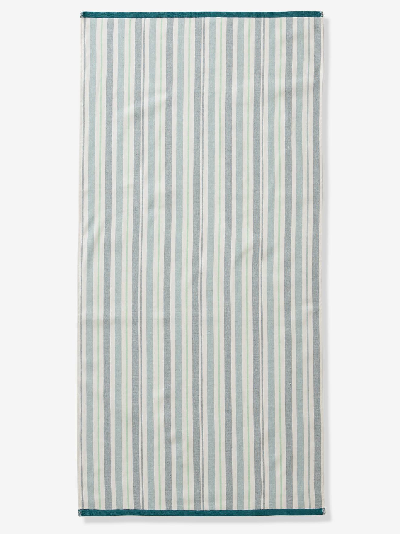 Serviette de plage / de bain fouta personnalisable rayé bleu (Vertbaudet) - Image 2