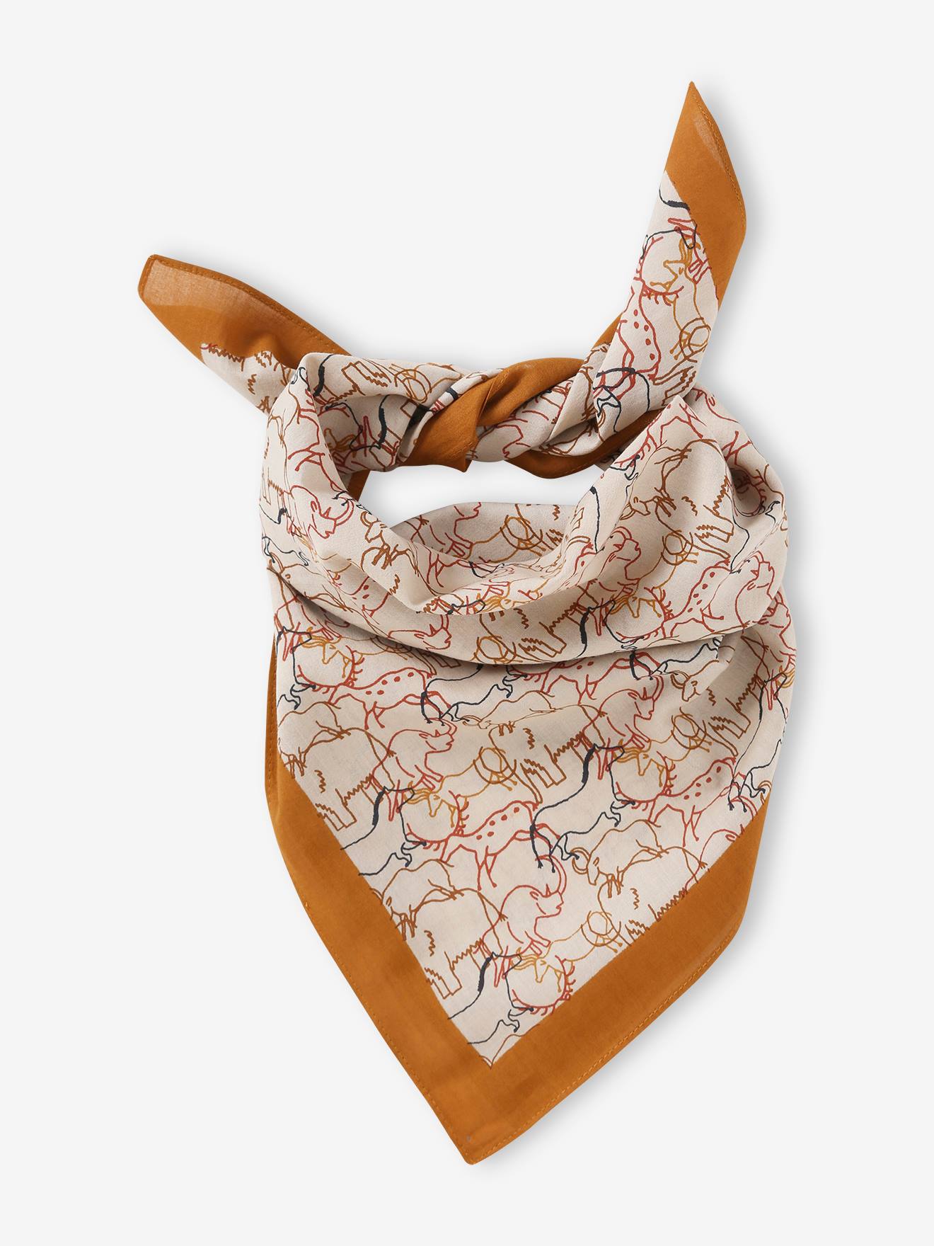 Foulard animaux personnalisable garçon noix de pécan