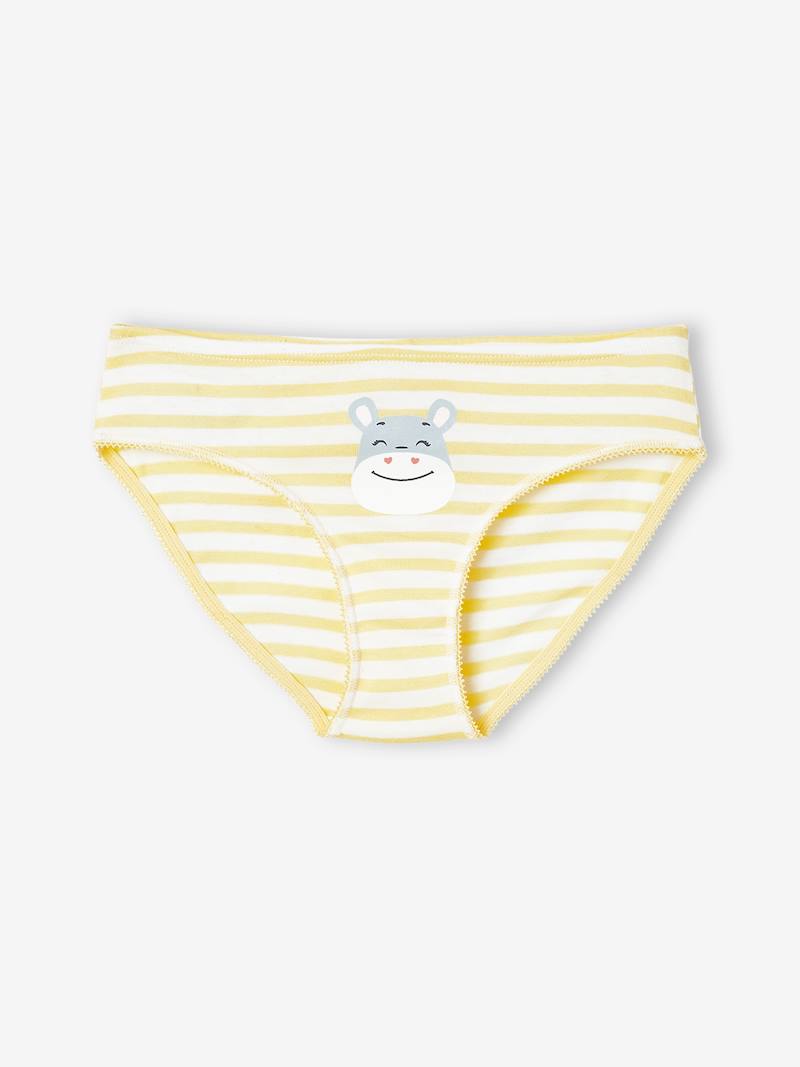 Lot De 7 Culottes Fille Vertbaudet - Messages Positifs, Motifs Pailletés, Taille Élastique